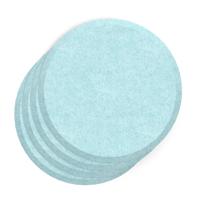 Sch! Acoustic Wall Tile - Set of 4 - Bevelled Edge - Circle - Sky Light Blue