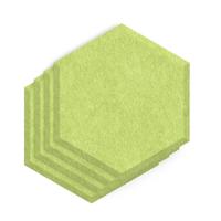 Sch! Acoustic Wall Tile - Set of 4 - Bevelled Edge - Hexagon - Lime Green
