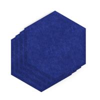 Sch! Acoustic Wall Tile - Set of 4 - Bevelled Edge - Hexagon - Cobalt Blue