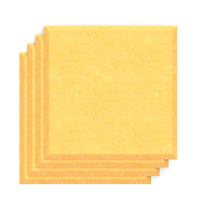 Sch! Acoustic Wall Tile - Set of 4 - Bevelled Edge - Square - Buttercup Yellow