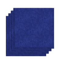 Sch! Acoustic Wall Tile - Set of 4 - Bevelled Edge - Square - Cobalt Blue