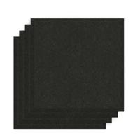 Sch! Acoustic Wall Tile - Set of 4 - Bevelled Edge - Square - Raven Black
