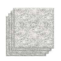 Sch! Acoustic Wall Tile - Set of 4 - Bevelled Edge - Square - Pebble Light Grey
