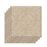 Sch! Acoustic Wall Tile - Set of 4 - Bevelled Edge - Square - Oatmeal Beige