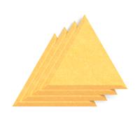 Sch! Acoustic Wall Tile - Set of 4 - Bevelled Edge - Triangle - Buttercup Yellow