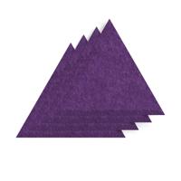 Sch! Acoustic Wall Tile - Set of 4 - Bevelled Edge - Triangle - Plum Purple