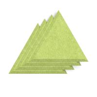 Sch! Acoustic Wall Tile - Set of 4 - Bevelled Edge - Triangle - Lime Green