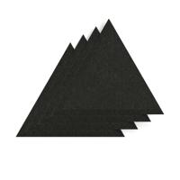 Sch! Acoustic Wall Tile - Set of 4 - Bevelled Edge - Triangle - Raven Black