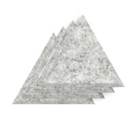Sch! Acoustic Wall Tile - Set of 4 - Bevelled Edge - Triangle - Pebble Light Grey