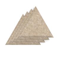 Sch! Acoustic Wall Tile - Set of 4 - Bevelled Edge - Triangle - Oatmeal Beige