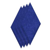 Sch! Acoustic Wall Tile - Set of 4 - Bevelled Edge - Diamond - Cobalt Blue