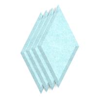 Sch! Acoustic Wall Tile - Set of 4 - Bevelled Edge - Diamond - Sky Light Blue