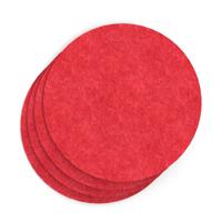 Sch! Acoustic Wall Tile - Set of 4 - Square Edge - Circle - Poppy Red