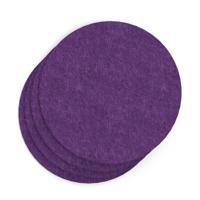 Sch! Acoustic Wall Tile - Set of 4 - Square Edge - Circle - Plum Purple