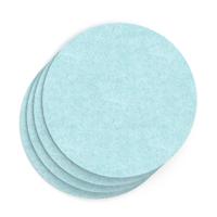 Sch! Acoustic Wall Tile - Set of 4 - Square Edge - Circle - Sky Light Blue