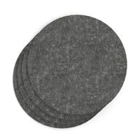 Sch! Acoustic Wall Tile - Set of 4 - Square Edge - Circle - Graphite Charcoal