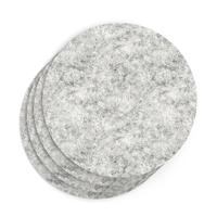 Sch! Acoustic Wall Tile - Set of 4 - Square Edge - Circle - Pebble Light Grey