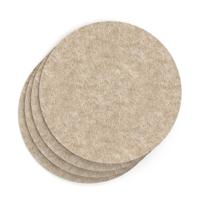 Sch! Acoustic Wall Tile - Set of 4 - Square Edge - Circle - Oatmeal Beige