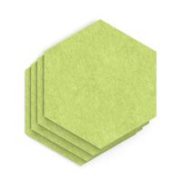 Sch! Acoustic Wall Tile - Set of 4 - Square Edge - Hexagon - Lime Green