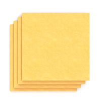 Sch! Acoustic Wall Tile - Set of 4 - Square Edge - Square - Buttercup Yellow