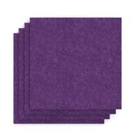 Sch! Acoustic Wall Tile - Set of 4 - Square Edge - Square - Plum Purple