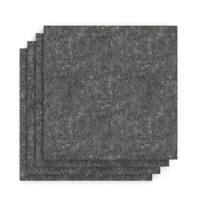 Sch! Acoustic Wall Tile - Set of 4 - Square Edge - Square - Graphite Charcoal