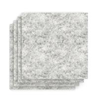 Sch! Acoustic Wall Tile - Set of 4 - Square Edge - Square - Pebble Light Grey