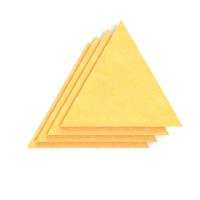 Sch! Acoustic Wall Tile - Set of 4 - Square Edge - Triangle - Buttercup Yellow
