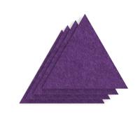 Sch! Acoustic Wall Tile - Set of 4 - Square Edge - Triangle - Plum Purple