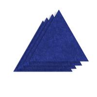 Sch! Acoustic Wall Tile - Set of 4 - Square Edge - Triangle - Cobalt Blue