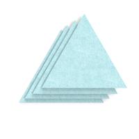 Sch! Acoustic Wall Tile - Set of 4 - Square Edge - Triangle - Sky Light Blue