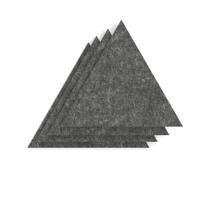 Sch! Acoustic Wall Tile - Set of 4 - Square Edge - Triangle - Graphite Charcoal