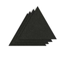 Sch! Acoustic Wall Tile - Set of 4 - Square Edge - Triangle - Raven Black