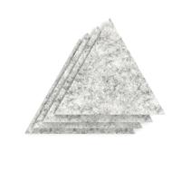 Sch! Acoustic Wall Tile - Set of 4 - Square Edge - Triangle - Pebble Light Grey