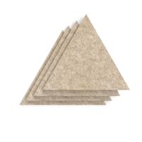 Sch! Acoustic Wall Tile - Set of 4 - Square Edge - Triangle - Oatmeal Beige