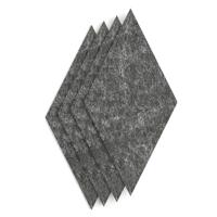 Sch! Acoustic Wall Tile - Set of 4 - Square Edge - Diamond - Graphite Charcoal