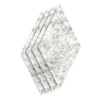 Sch! Acoustic Wall Tile - Set of 4 - Square Edge - Diamond - Pebble Light Grey
