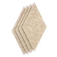Sch! Acoustic Wall Tile - Set of 4 - Square Edge - Diamond - Oatmeal Beige