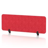Sch! Acoustic Desktop Screen - Rectangle - 1200 x 400mm - Poppy Red