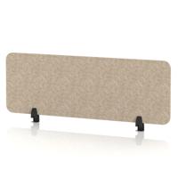 Sch! Acoustic Desktop Screen - Rectangle - 1200 x 400mm - Oatmeal Beige