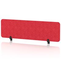Sch! Acoustic Desktop Screen - Rectangle - 1400 x 400mm - Poppy Red