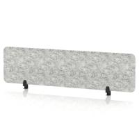 Sch! Acoustic Desktop Screen - Rectangle - 1600 x 400mm - Pebble Light Grey