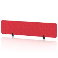 Sch! Acoustic Desktop Screen - Rectangle - 1800 x 400mm - Poppy Red