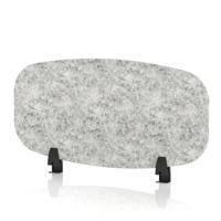 Sch! Acoustic Desktop Screen - Oblong - 800 x 400mm - Pebble Light Grey