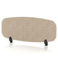 Sch! Acoustic Desktop Screen - Oblong - 1000 x 400mm - Oatmeal Beige