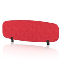 Sch! Acoustic Desktop Screen - Oblong - 1200 x 400mm - Poppy Red