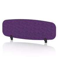 Sch! Acoustic Desktop Screen - Oblong - 1200 x 400mm - Plum Purple