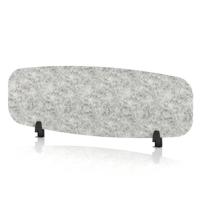 Sch! Acoustic Desktop Screen - Oblong - 1200 x 400mm - Pebble Light Grey