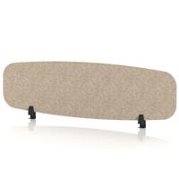 Sch! Acoustic Desktop Screen - Oblong - 1400 x 400mm - Oatmeal Beige