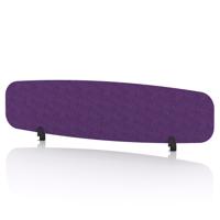 Sch! Acoustic Desktop Screen - Oblong - 1600 x 400mm - Plum Purple